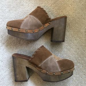Patchwork boho clogs